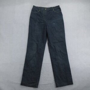 St. John Women's Jeans Size 14 Straight Pockets Blue